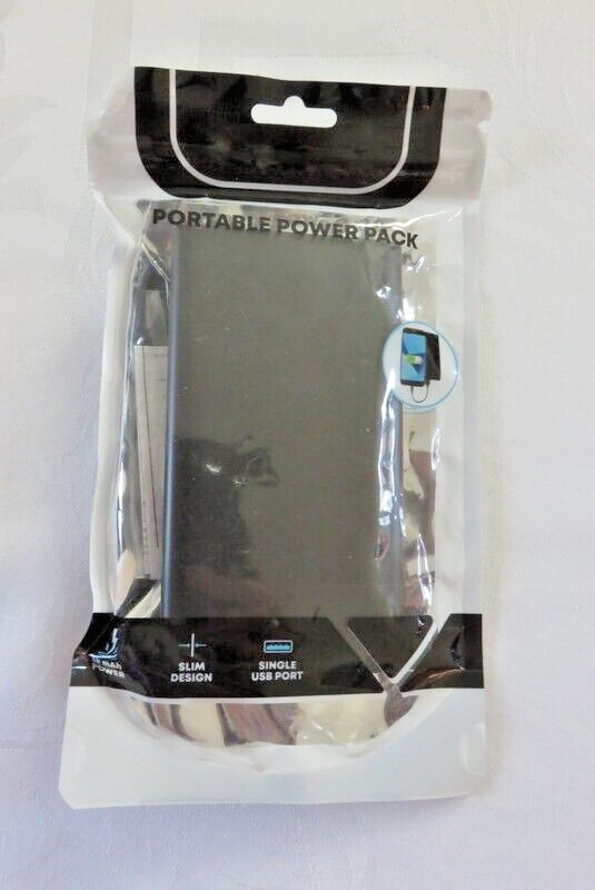 Wireless Gear 5,000MAH Slim Design Portable Power Pack Color Black Model TB880