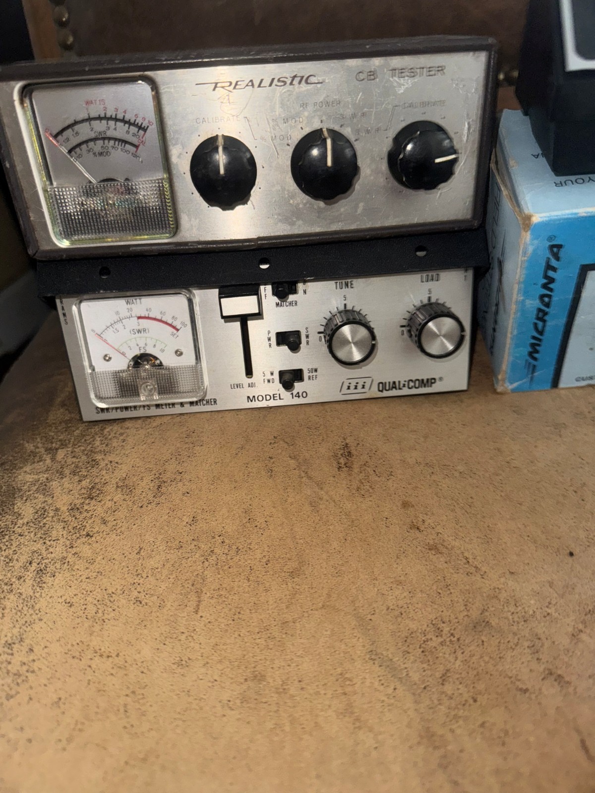 Vintage CB radio Ham swr meter rf watt Field Strength Antenna huge lot satellite