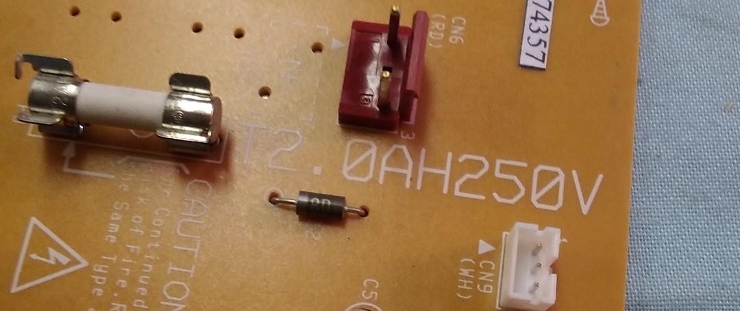 SHARP POWER SUPPLY BOARD AC-EX100 F1664FC T2.0AH250V FOR COPIERS