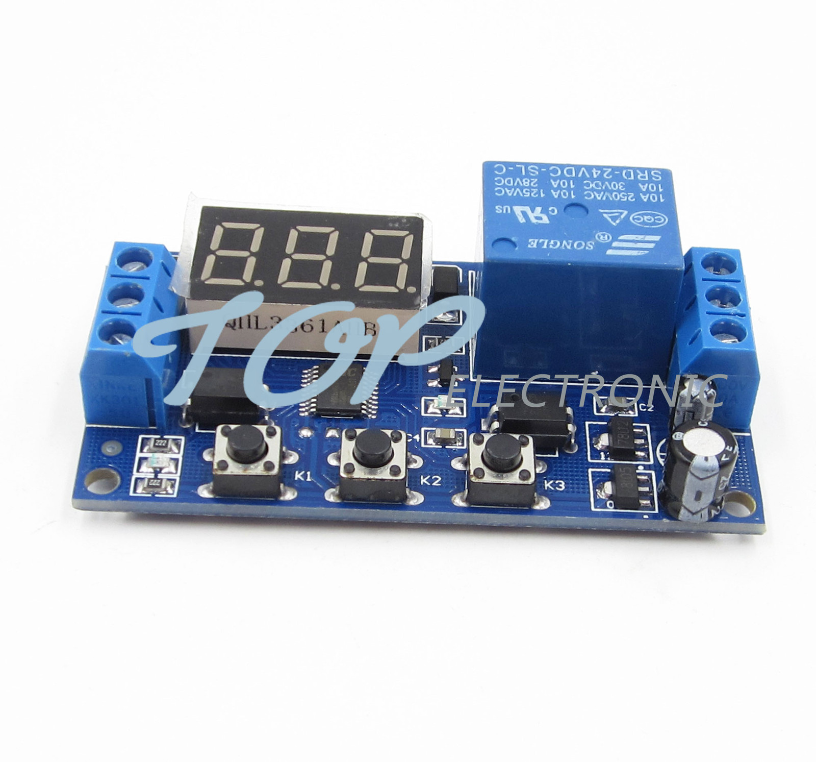 Digital LED Trigger Delay Time Cycle Timer Control Switch Relay Module 24V