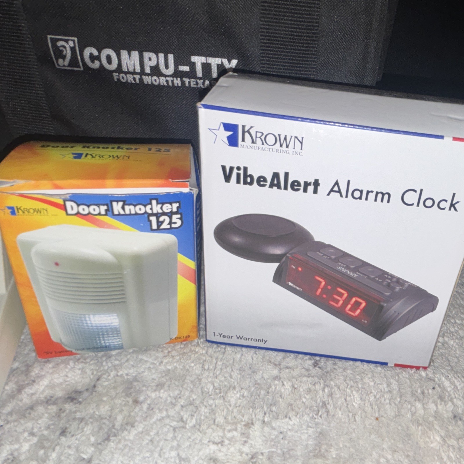 Krown Porta-View PV20 TTY w/ Door Knocker 125, Telephone Signaler & VibAlert