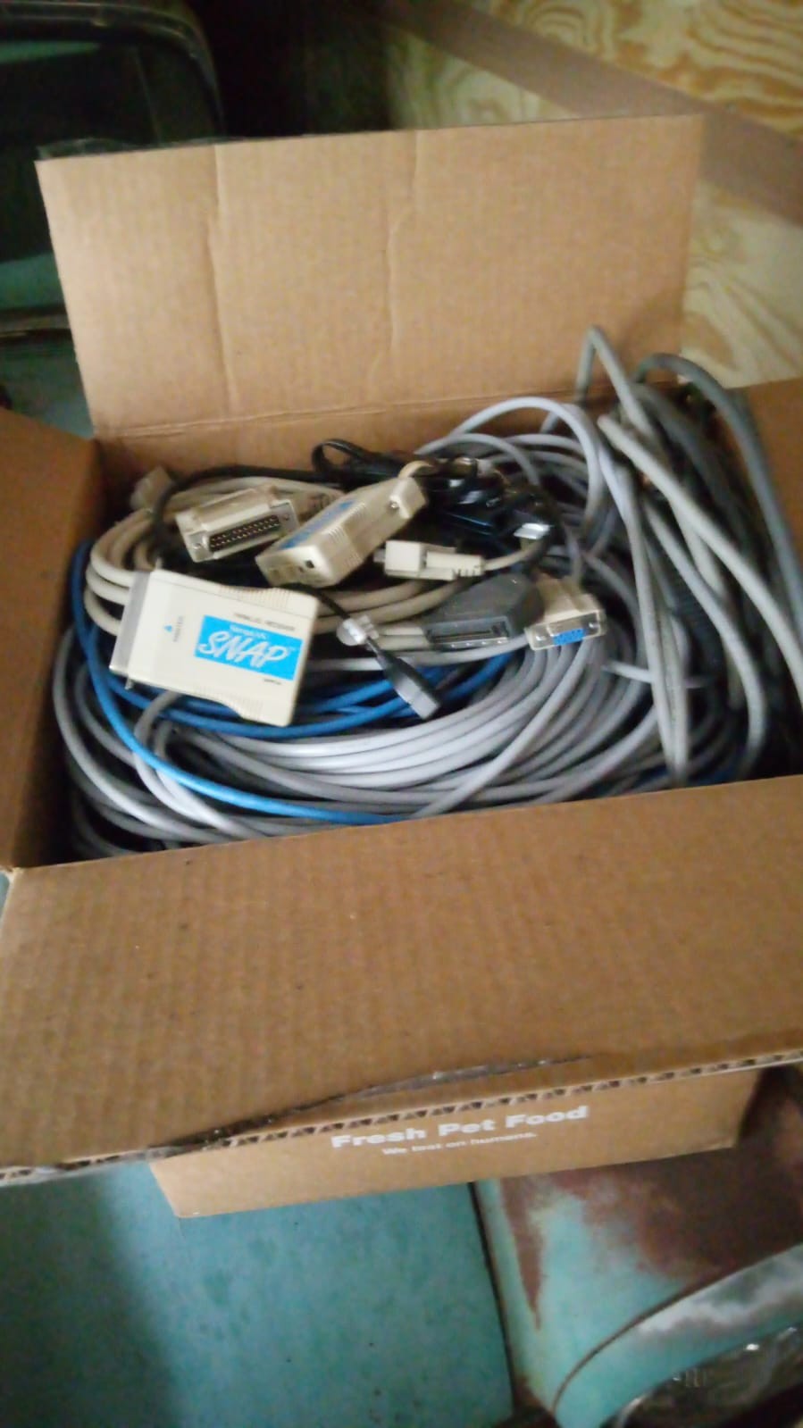 30lb Bulk Lot: Vintage Computing Cables & Parallel/Serial Adapters, TN560, DR500