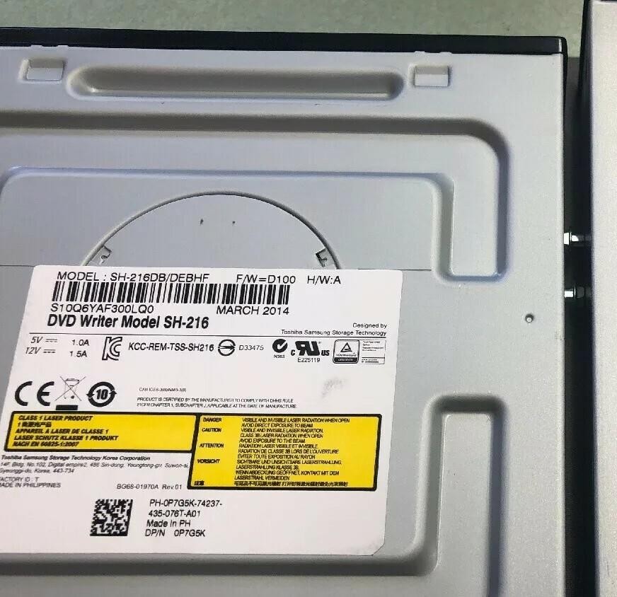 (2) TOSHIBA SAMSUNG SH-216DB/DEBHF MULTI DVD-RW DRIVE 0P7G5K