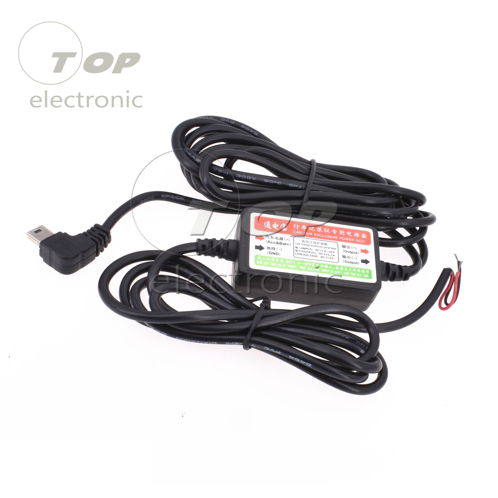 Mini USB Wire Cable Car Charger For Camera Recorder DVR Exclusive Power Box R