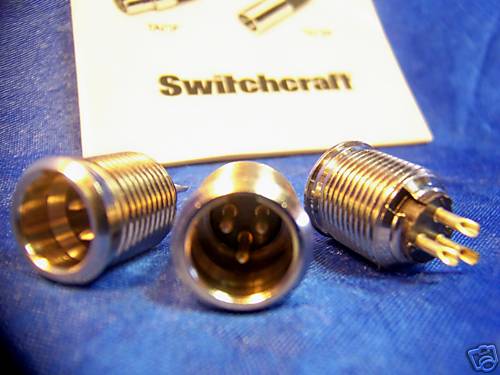 1 Switchcraft CONNECTOR 3 Pin mini TB3M shure bodypack lapel jack fits ta3f plug