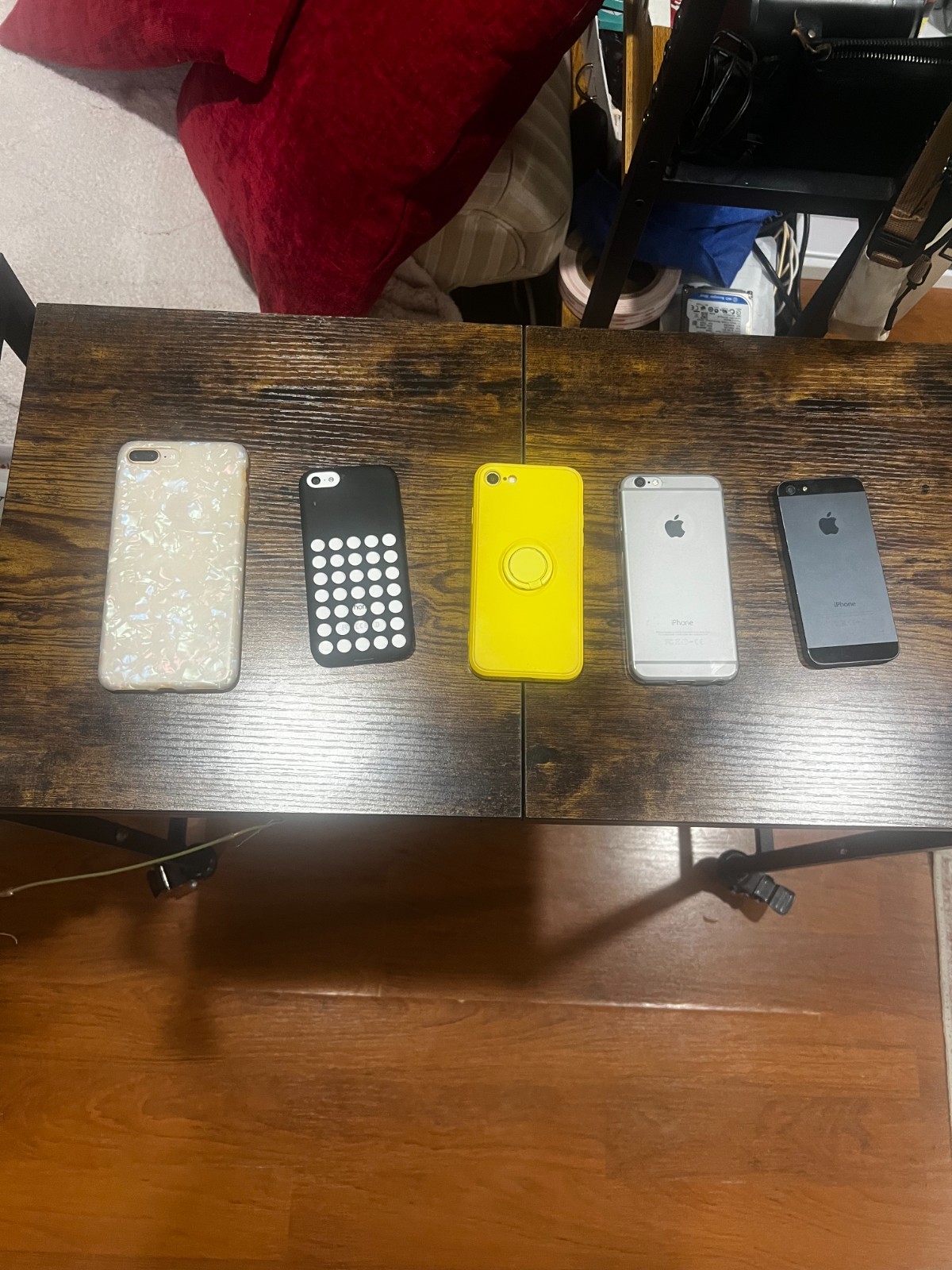Lot of 5 Apple iPhones – iPhone 8 Plus, SE 2nd Gen, 6, 5, 5c – Untested
