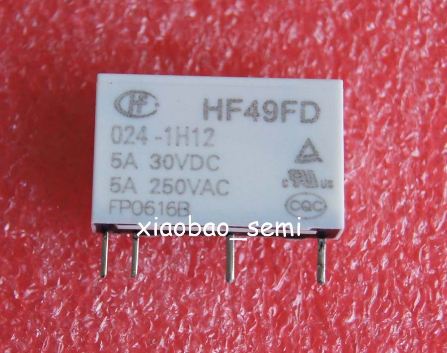 10PCS HF49FD-024-1H12 24VDC ORIGINAL Hongfa Relay 4PINS