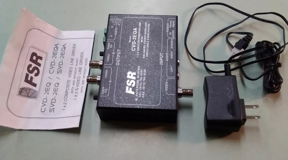 FSR CVD-2EQA Video and Stereo Audio Distribution Amp NEW NO BRACKET