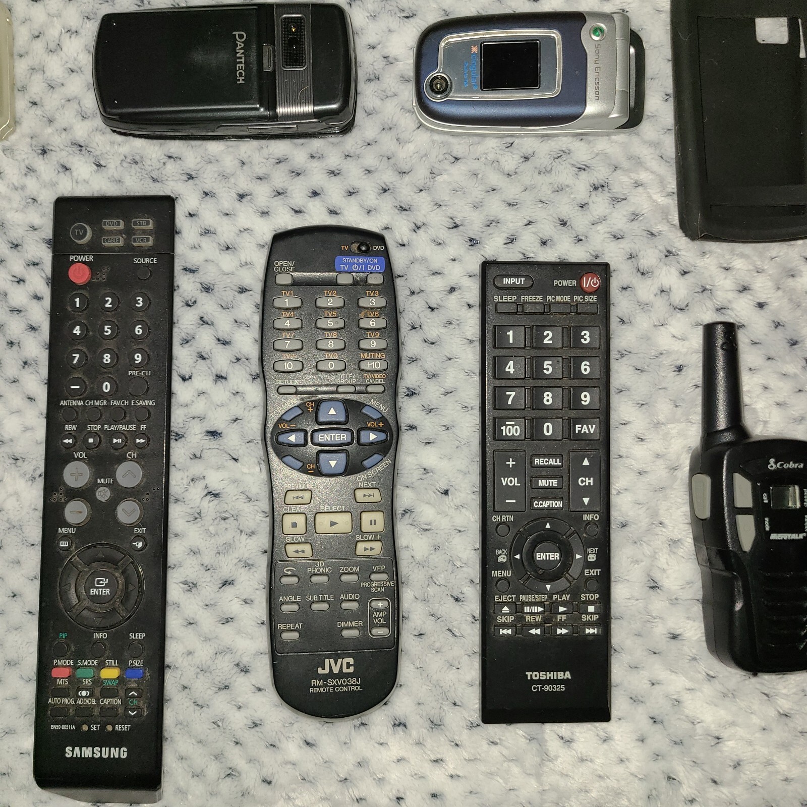 ELECTRONIC junk drawer Lot phones calculator camera 2 way radios 29 pieces