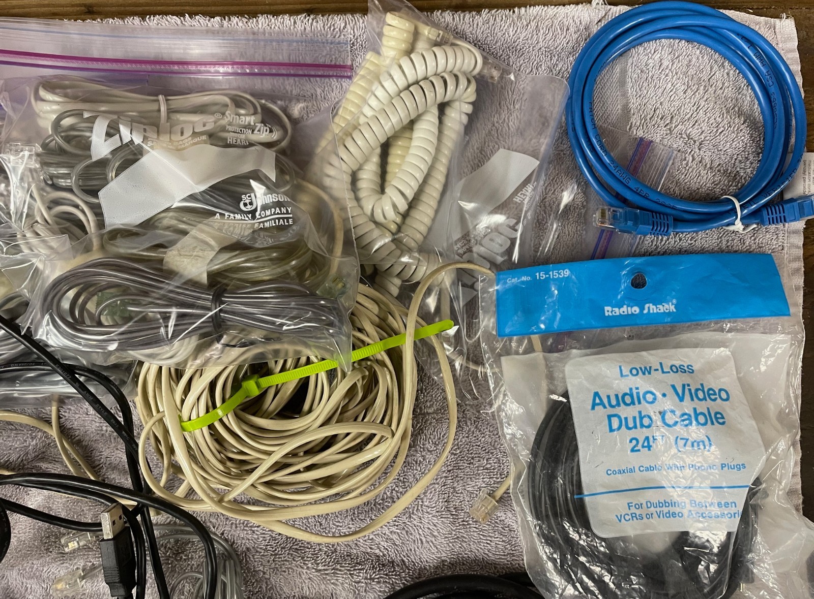 Lot of Electronics Cables, Connectors, Adaptors, Coaxial Hardware/Splitters