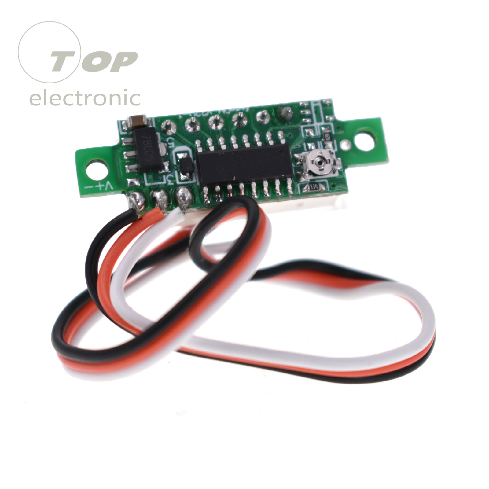 5PCS Mini DC 0-100V Yellow LED 3-Digital Display Voltage Voltmeter Panel Motor
