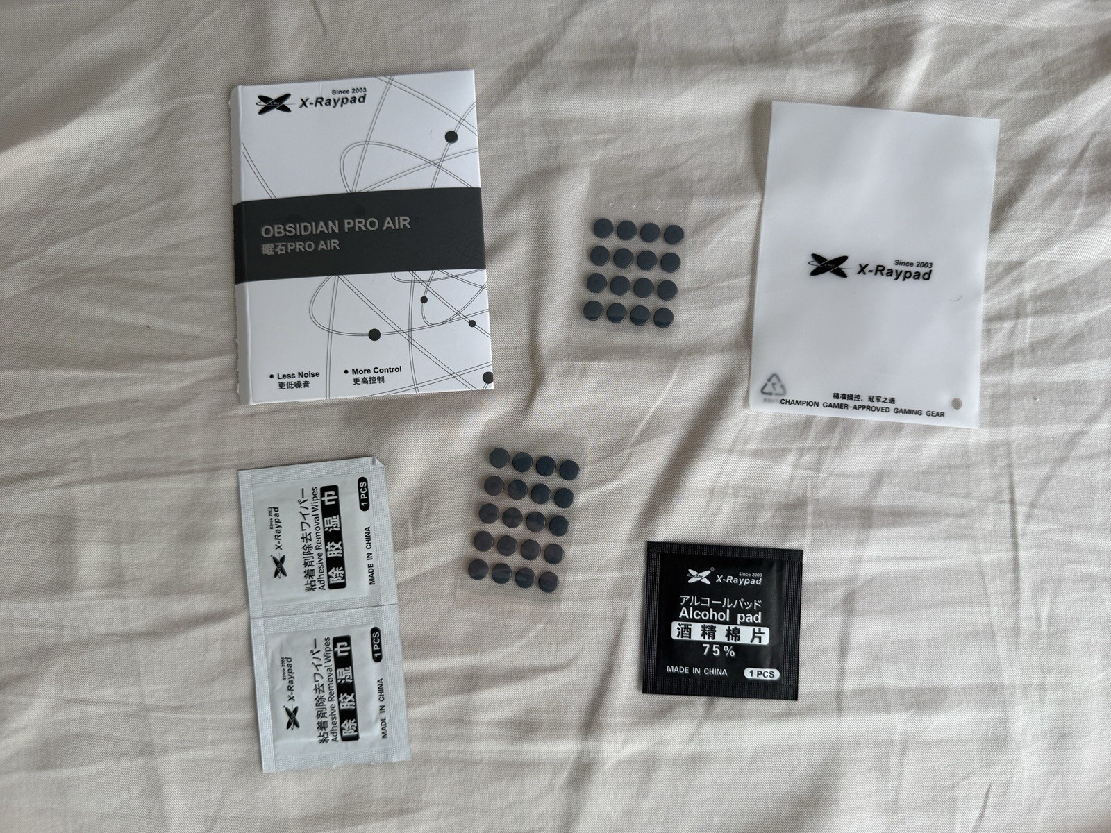 Ajazz Mouse, Gamesir Controller, Earfun Earbuds, Dual USB Cable, X-Raypad Skates