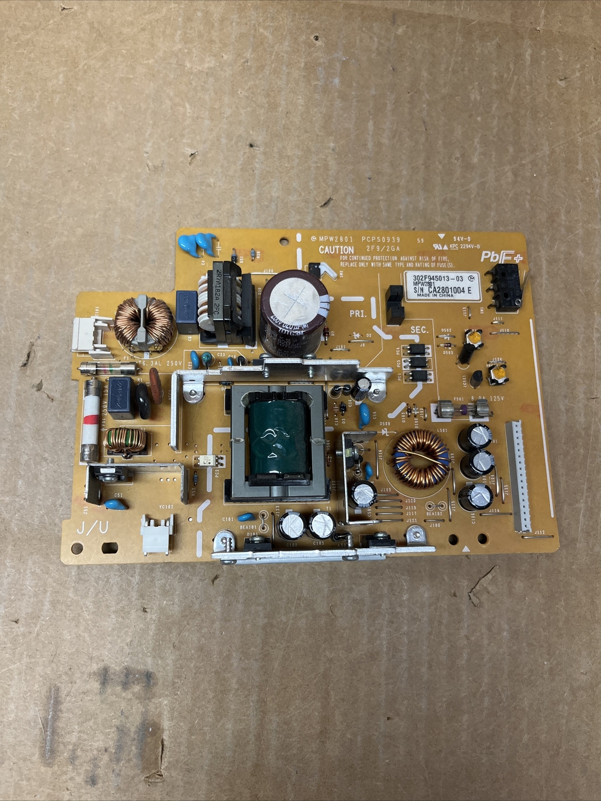 MPW2801 PCPS0939 Power Supply Board 302F945013-03 Ships fast