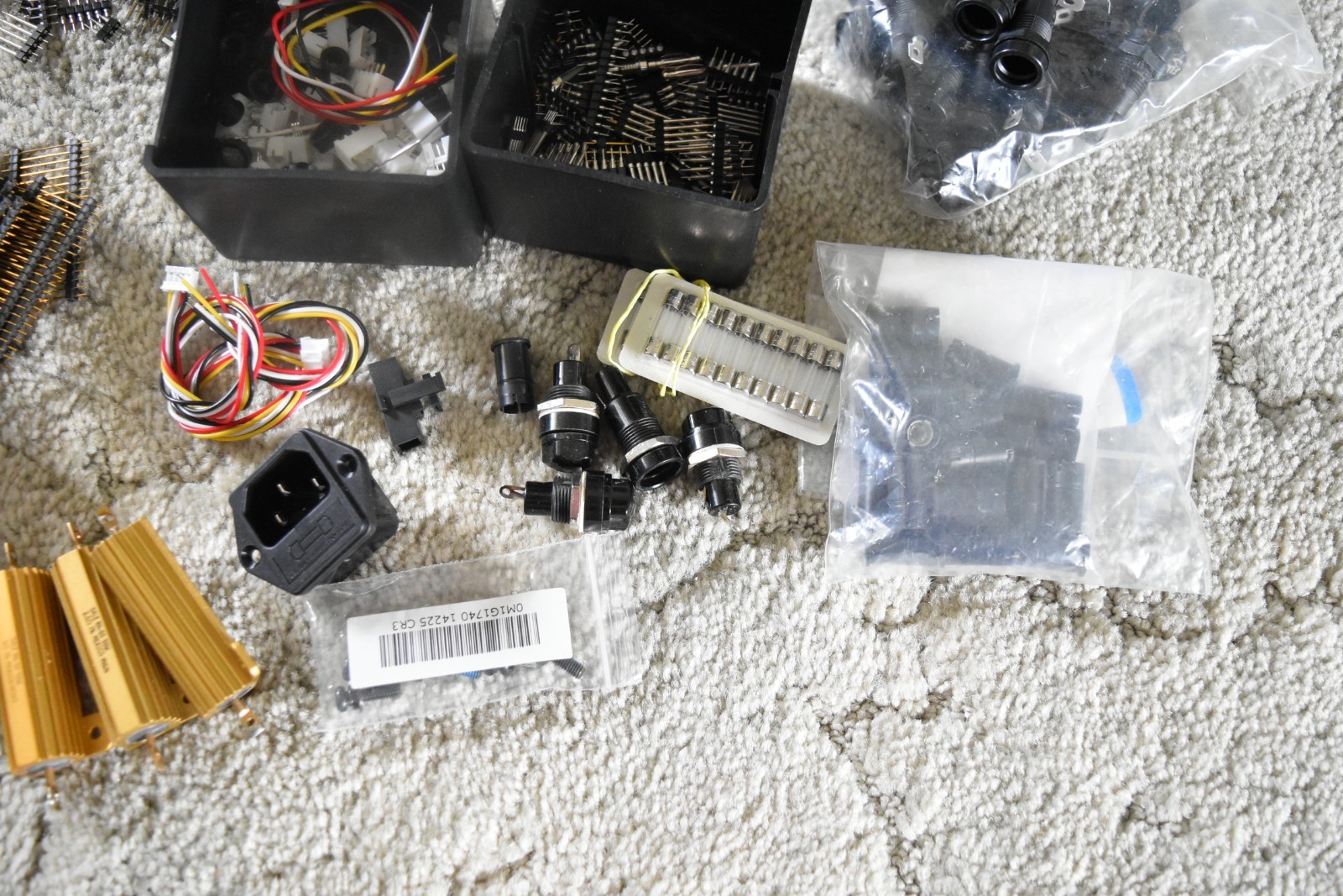 Junk Drawer Electronics Parts Lot Assorted Lot Buttons Switches Pins Boards Conn