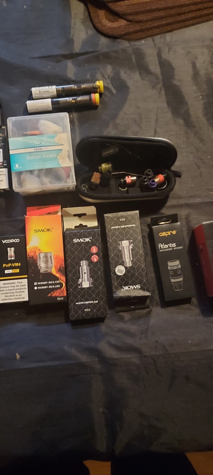Box of coils and miscellaneous Parts