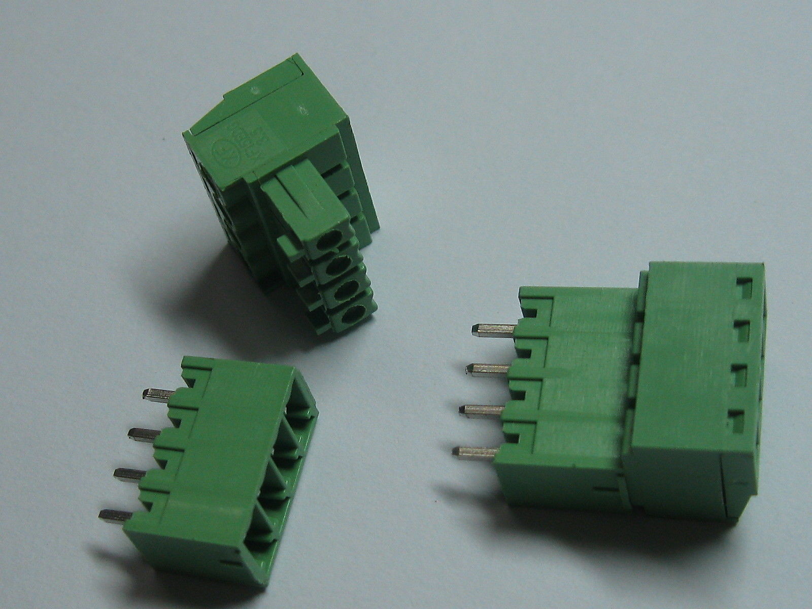 12 pcs Screw Terminal Block Connector 3.81mm 4 pin/way Straight Green Pluggable
