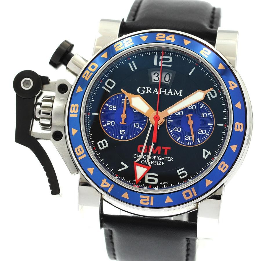 GRAHAM Watch 2OVGS.B26A Chronofighter Oversize GMT Date AT Men’s Auth w/Warranty