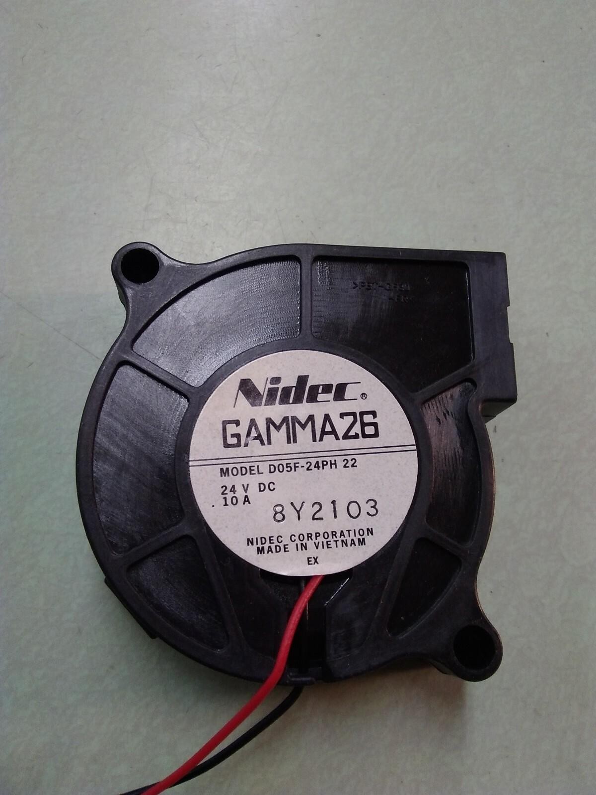 LOT OF 2 Nidec GAMMA26 D05F-24PH 22 DC24V 0.10A 2-wire cooling fan