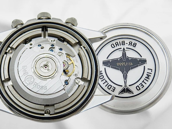 Bell & Ross RACING BIRD Watch Chronograph SS Seal-Swiss White Dial Limited