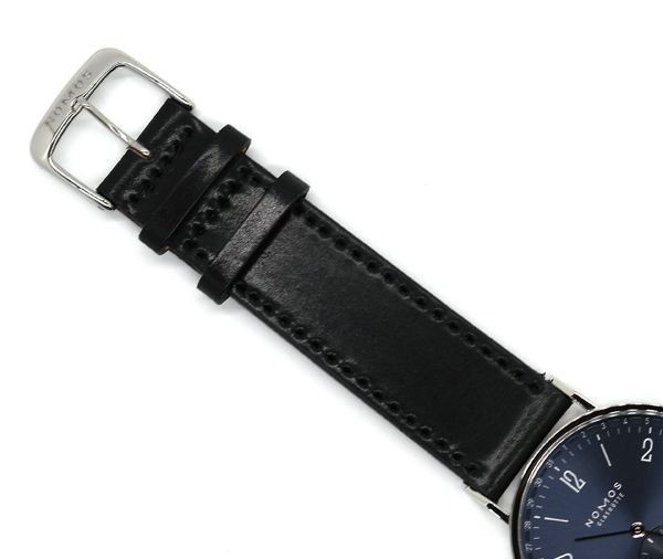 NOMOS Glashütte Tangente 2-Date Steel Manual Blue Dial Leather NM136 Men’s Watc
