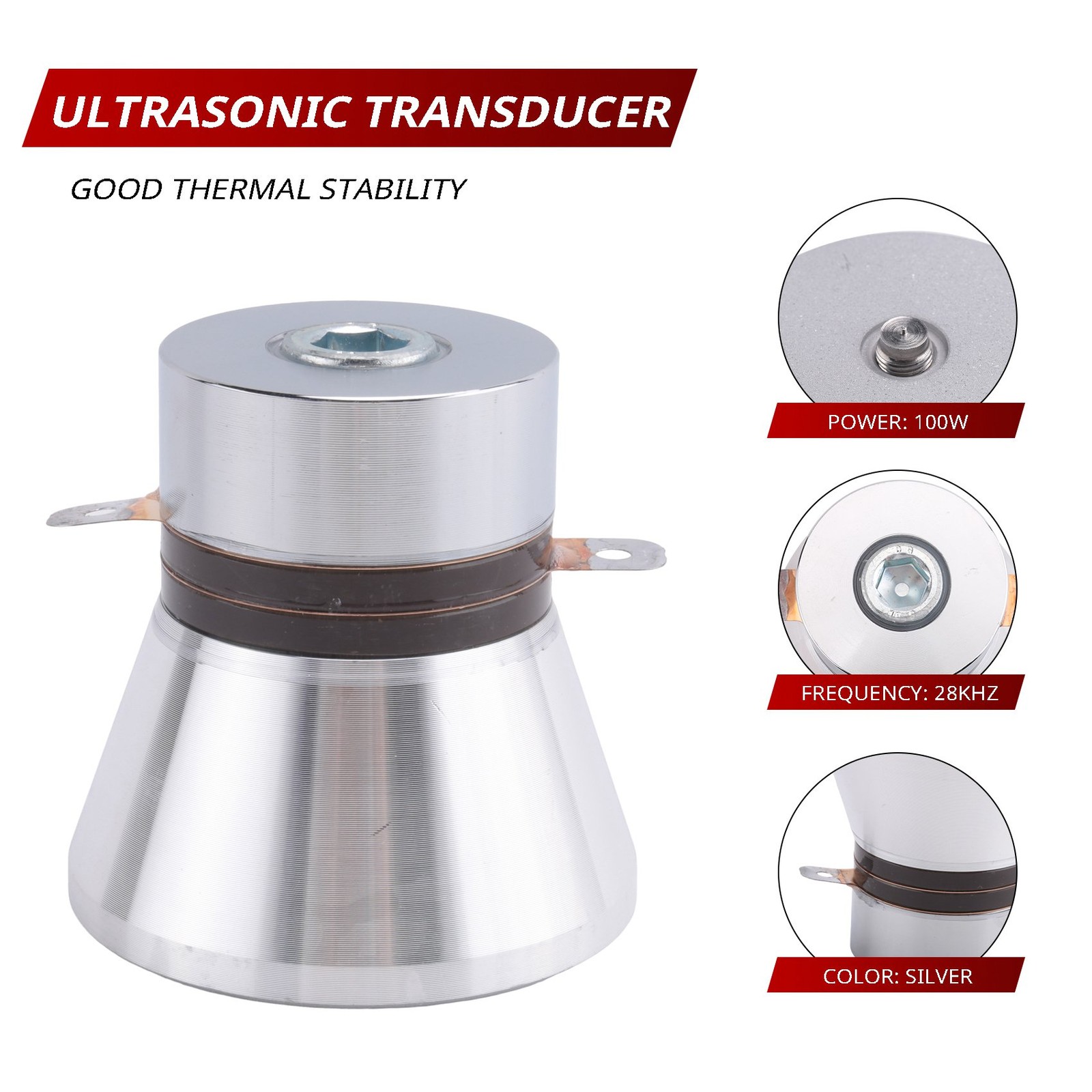 100W 28kHz Ultrasonic Piezoelectric Cleaning Transducer Cleaner High 9229