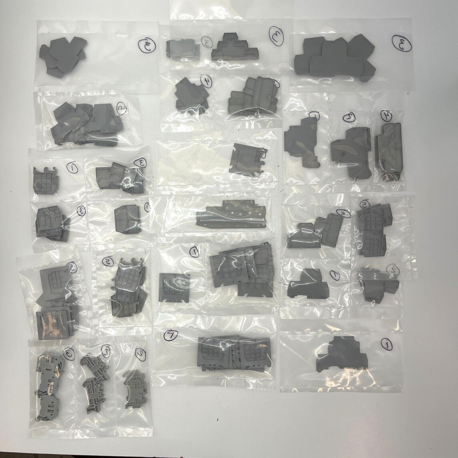 Mixed Lot of Entrelec, Wago Terminal Block End/Partition Plate Covers Gray