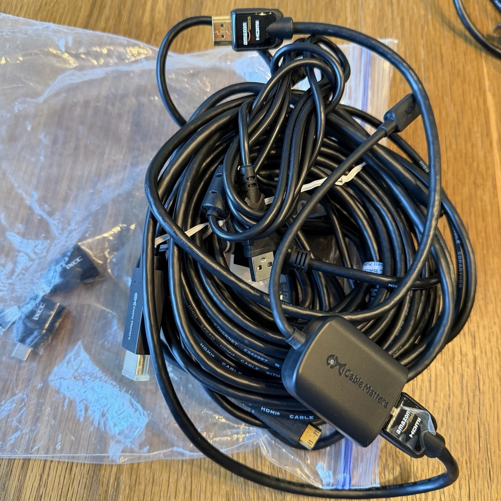 Lot of 20 Miscellaneous Electronic Cords Various Brands