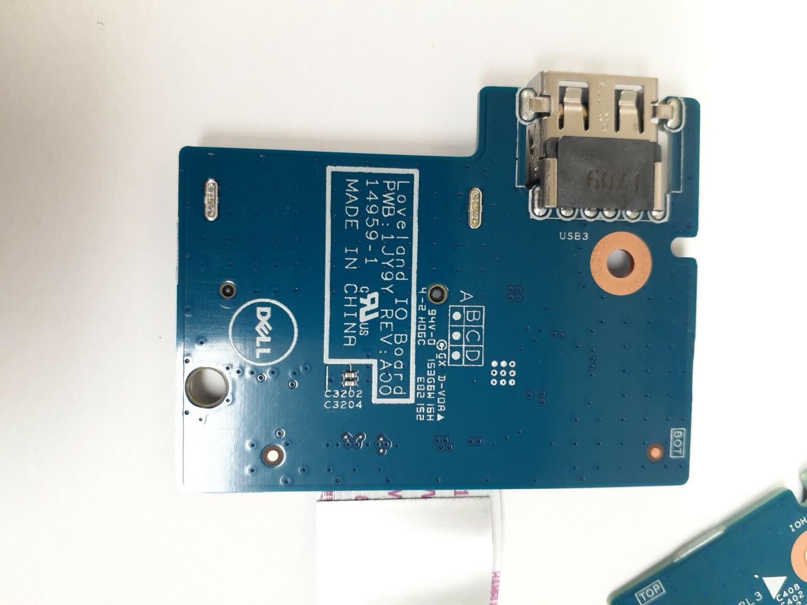 (2) Dell Latitude 15.6″ 3570 Laptop USB SD Card Reader Board w/Cable GG3JR 1JY9Y