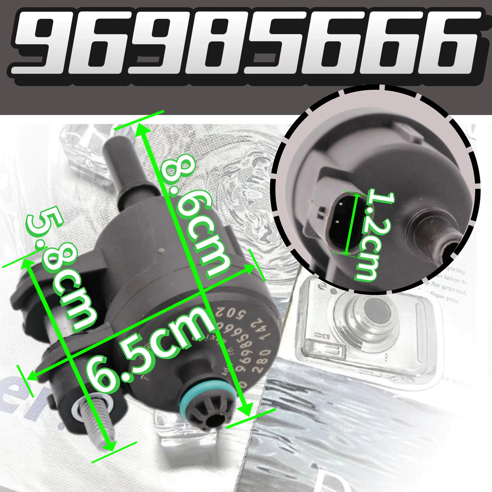 Vapor Canister Purge Valve For Chevy Spark 2013-2015 96985666