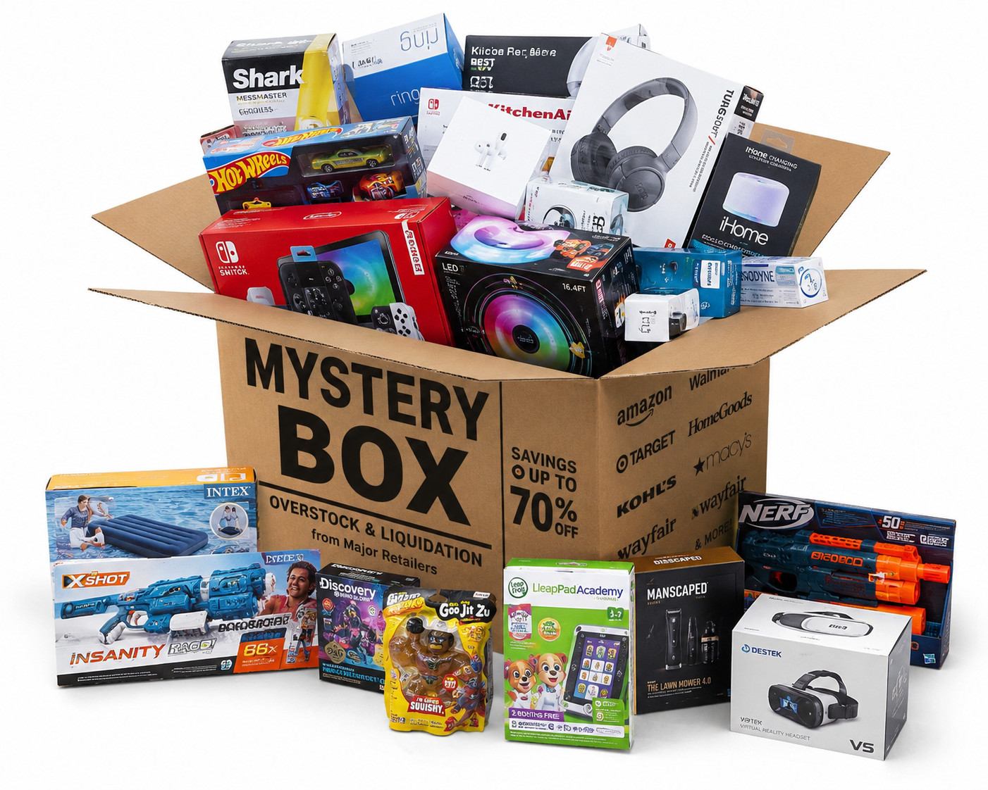 Liquidation Overstock Box New Mixed Retail Merchandise Fast Shipping