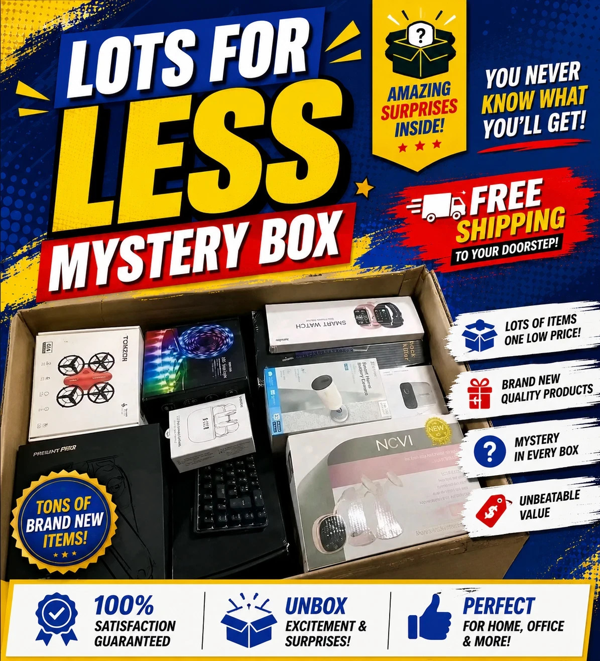 Super Premium Mystery Box – Mixed Retail General Merchandise- Electronics & HBA