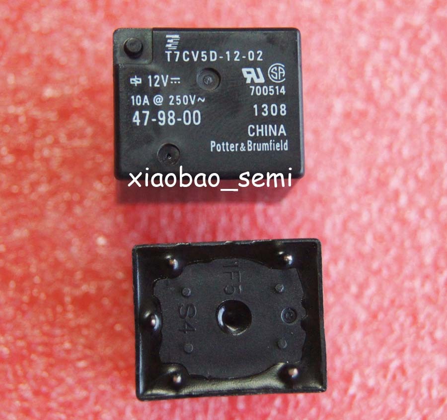 10PCS T7CV5D-12-02 T7CV5D-12 Potter & Brumfield (TE) ORIGINAL Relay 5PIN