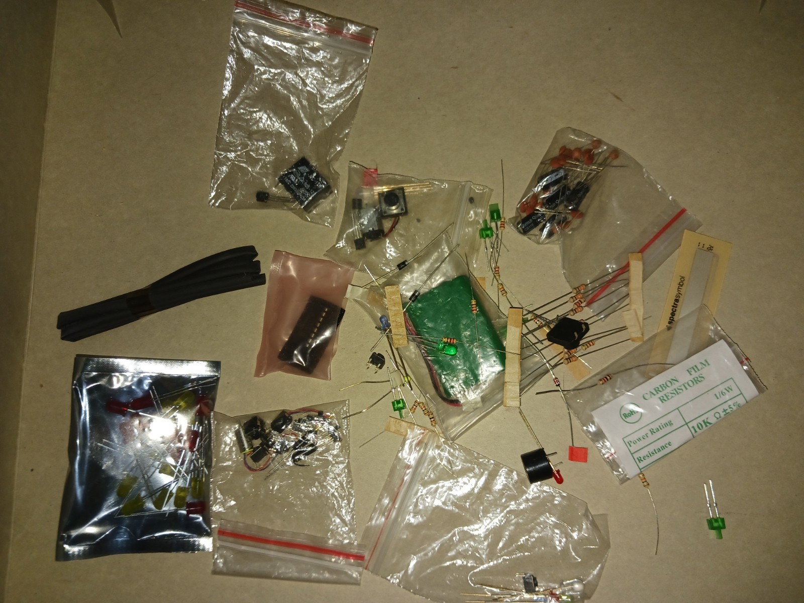 Large Mixed Electronics Components Lot – Resistors LEDs ICs Transistors DIY Part