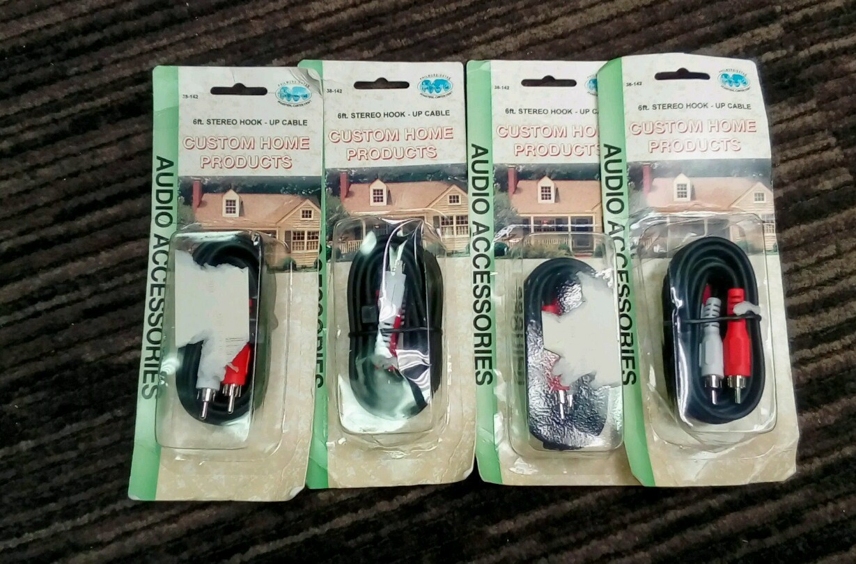 LOT OF 4 6 ft. Stereo Hook-Up Cable 38-142