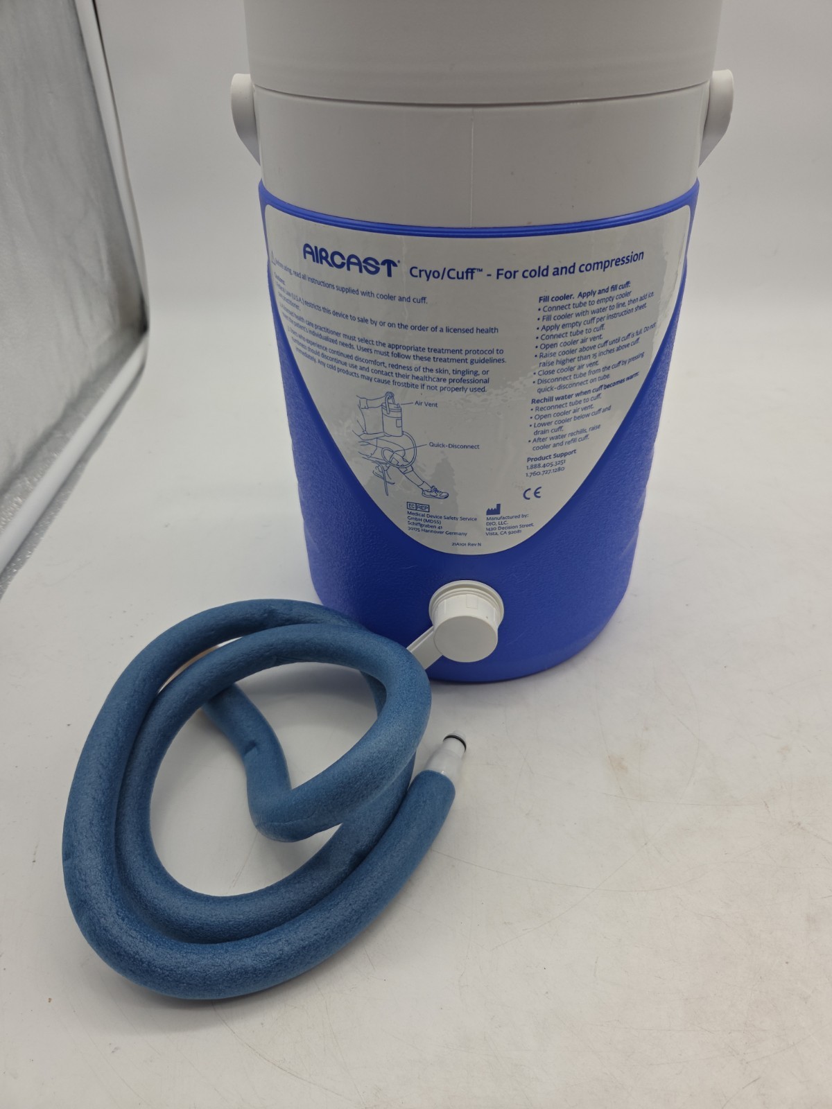 Aircast Cryo/Cuff Ice Therapy Gravity Cooler, Hose, Med Knee Cuff, Complete Set