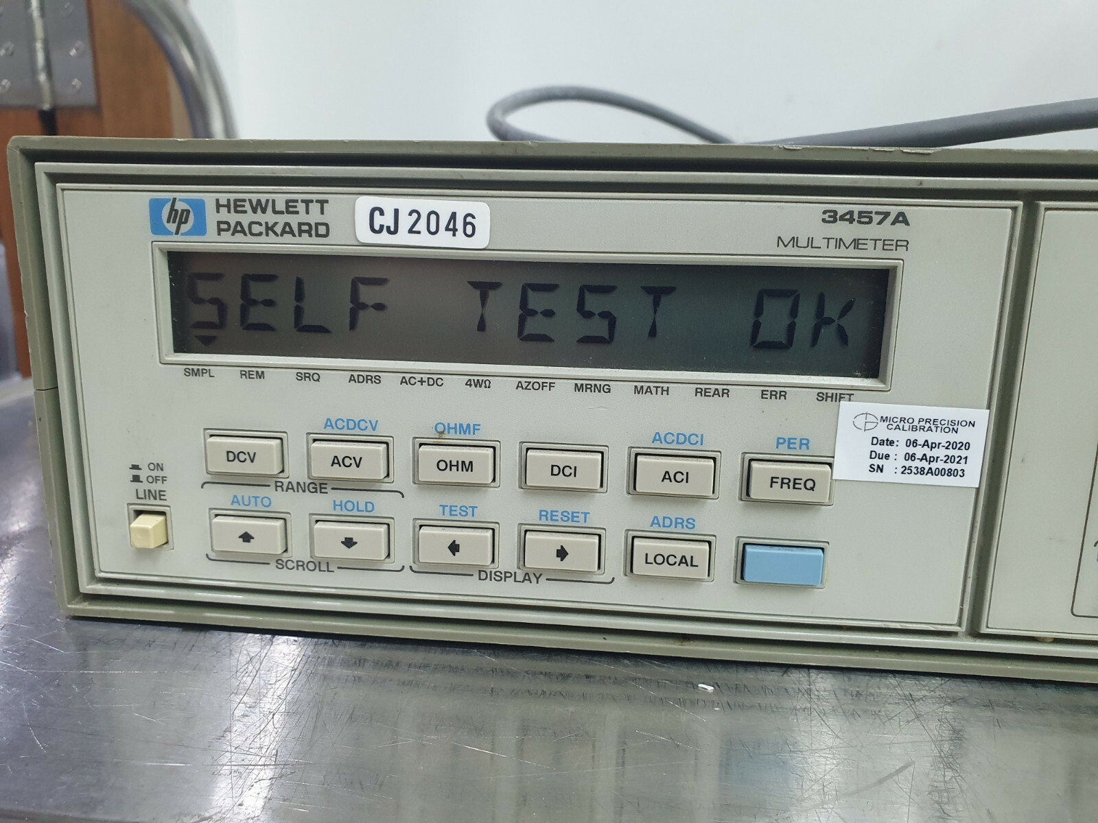 HP 3457A Multimeter with 44491A Gen Purpose Relay