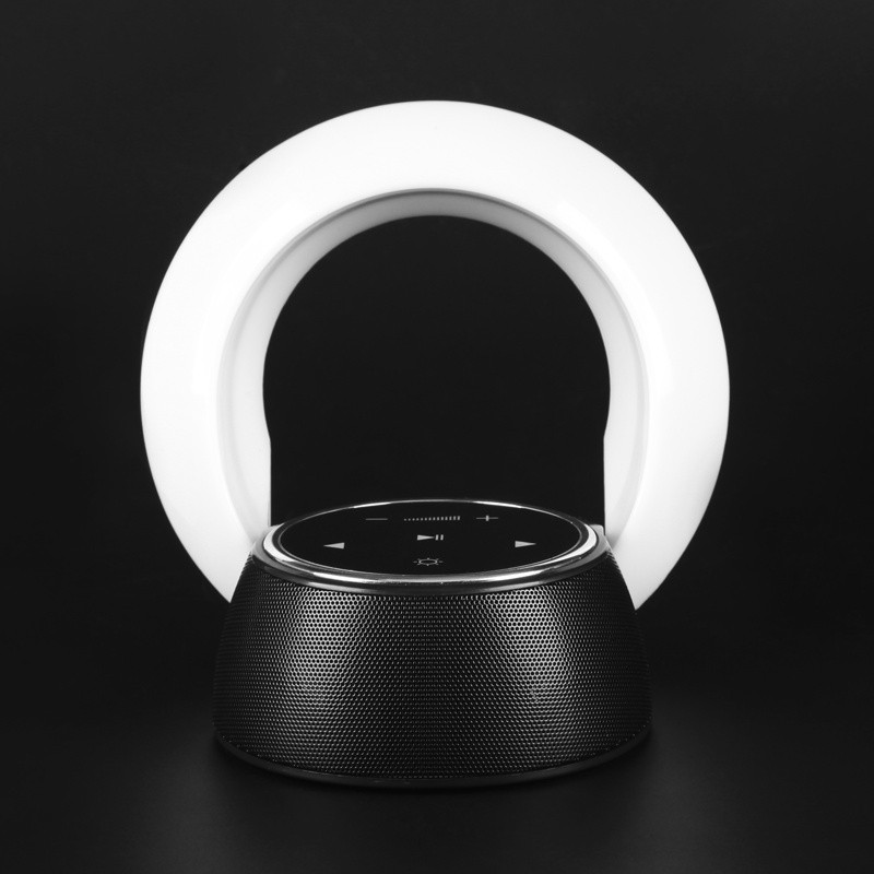 Creative Bluetooth Subwoofer Stereo Speaker LED Desk Lamp Stepless Dimming Foldi