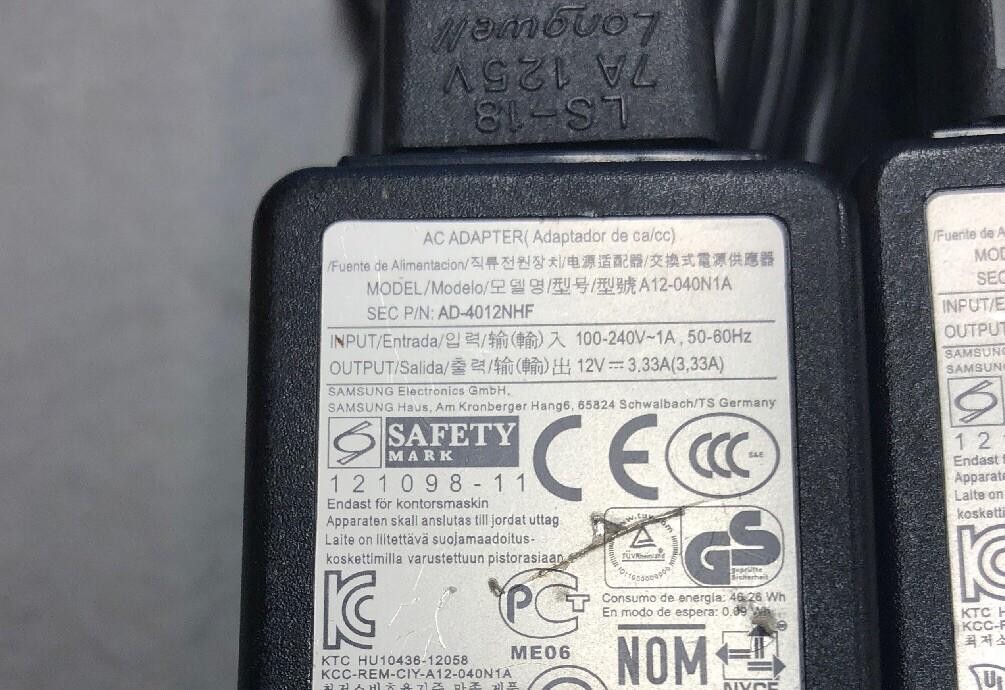 LOT OF 2 CHICONY A12-040N1A AD-4012NHF 12V POWER ADAPTER CHROMEBOOK