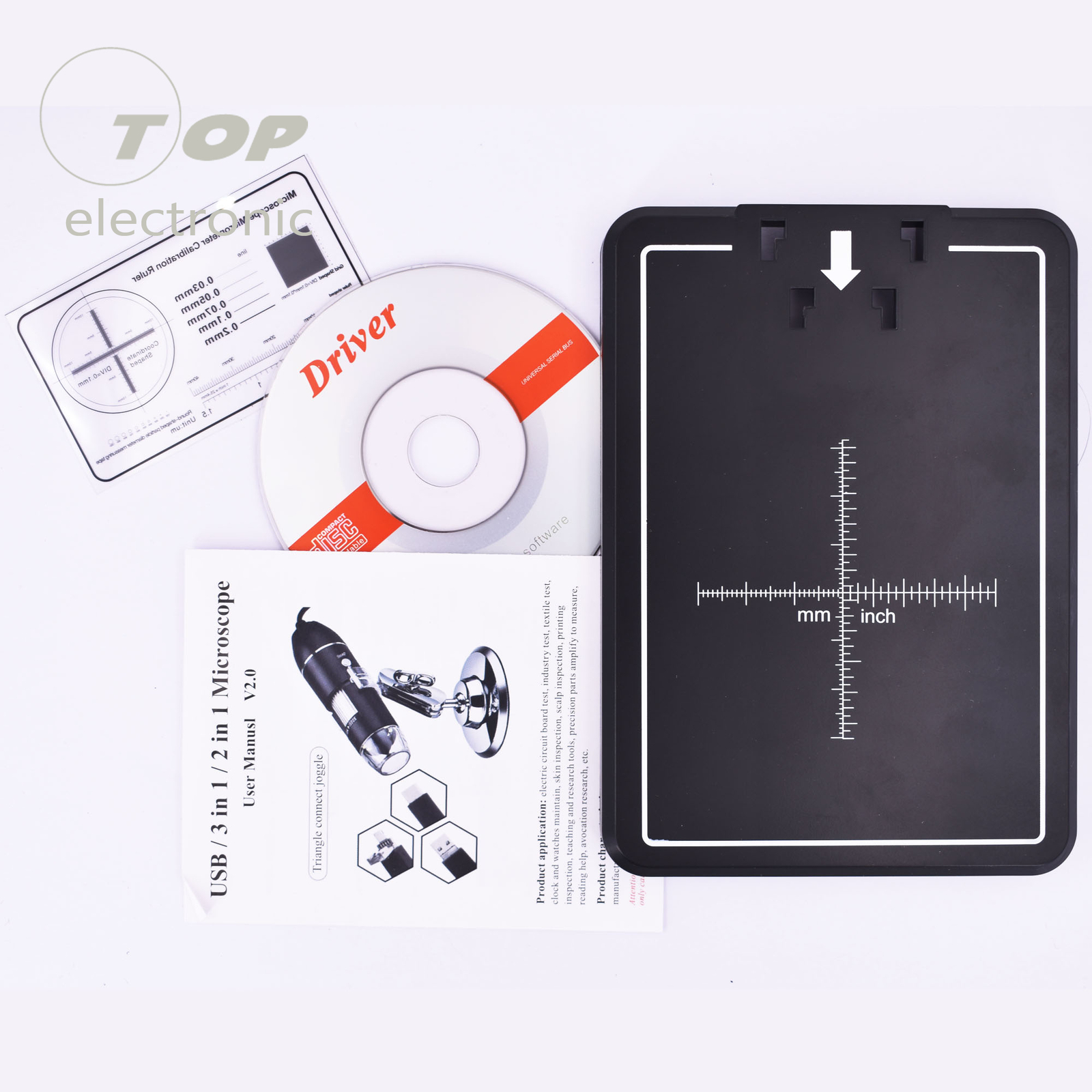 2MP USB 1000X 8 LED Digital Endoscope Microscope Magnifier Camera+Lift Stand