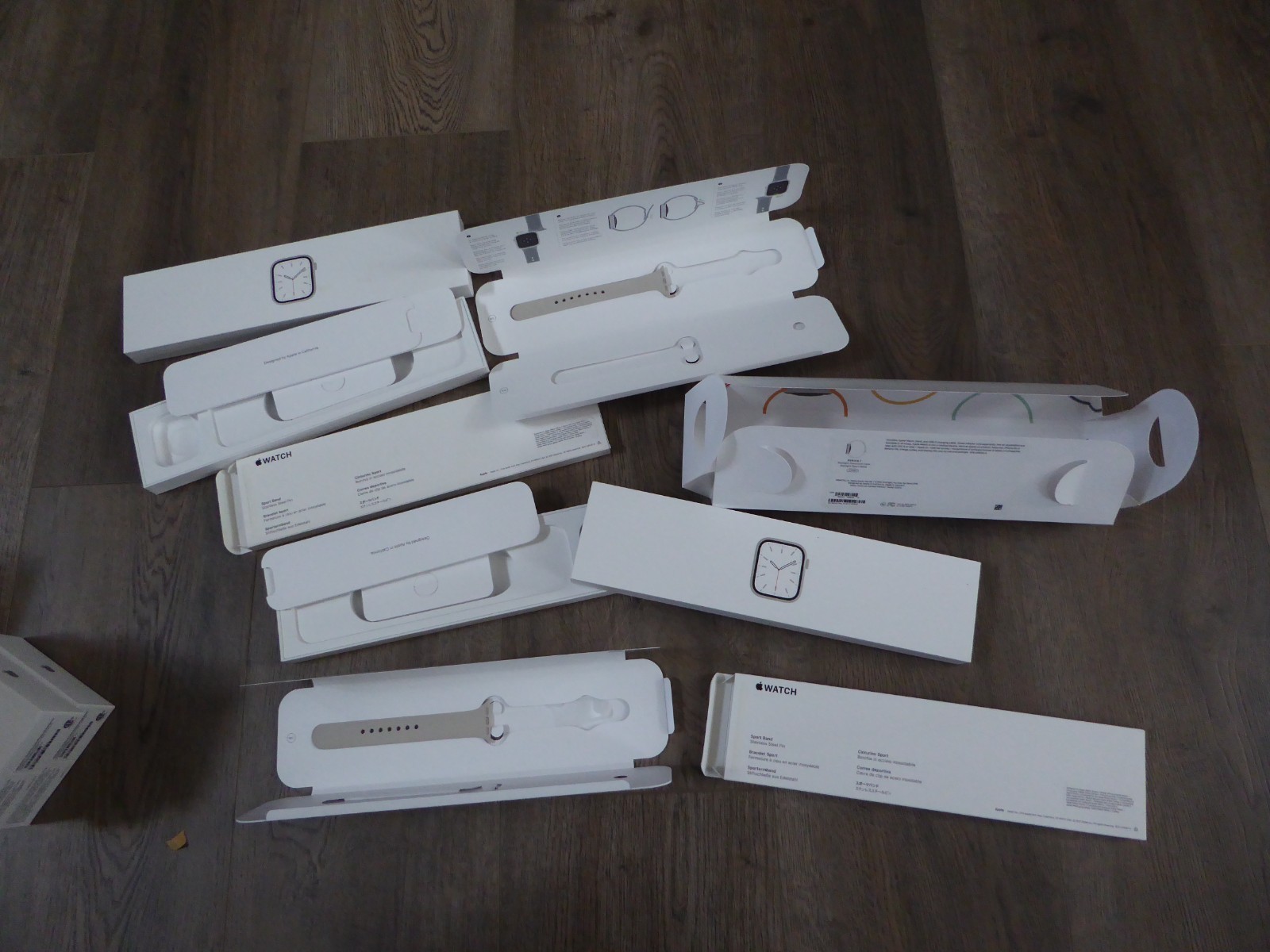 APPLE EMPTY BOX ONLY LOT 4 iPhone 2 Watch Series 7 and 3 Airpods Pro Boxes