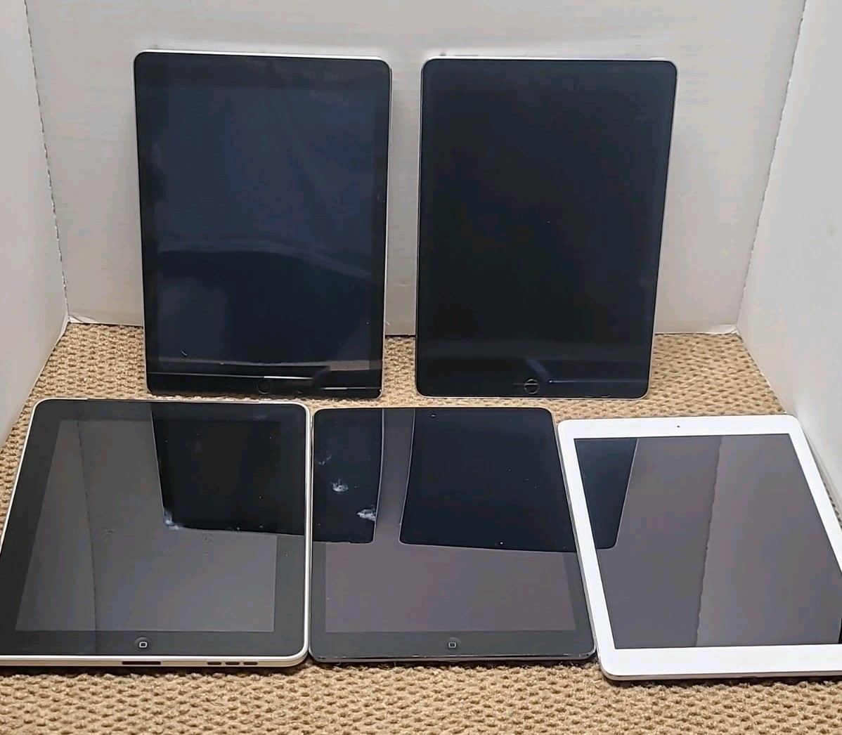 Lot Of 5 iPads For Parts Only Read