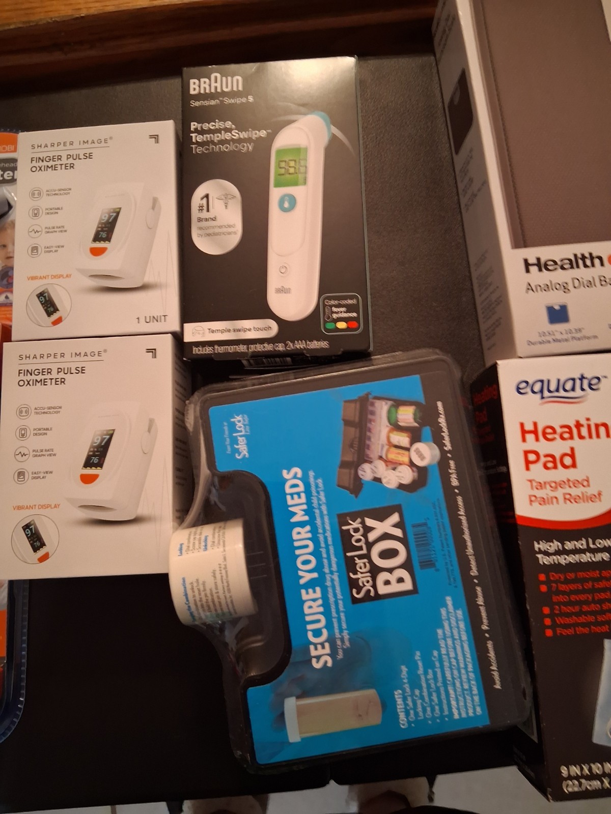 Braun Ascensia First Aid Only Mixed Lot: First Aid Thermometers Oximeter Scale