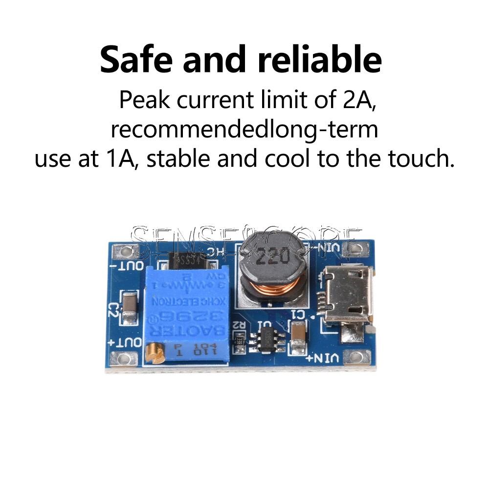 5PCS 2A booster board DC-DC step-up module 2/24V to 5/9/12 / 28V Replace XL6009
