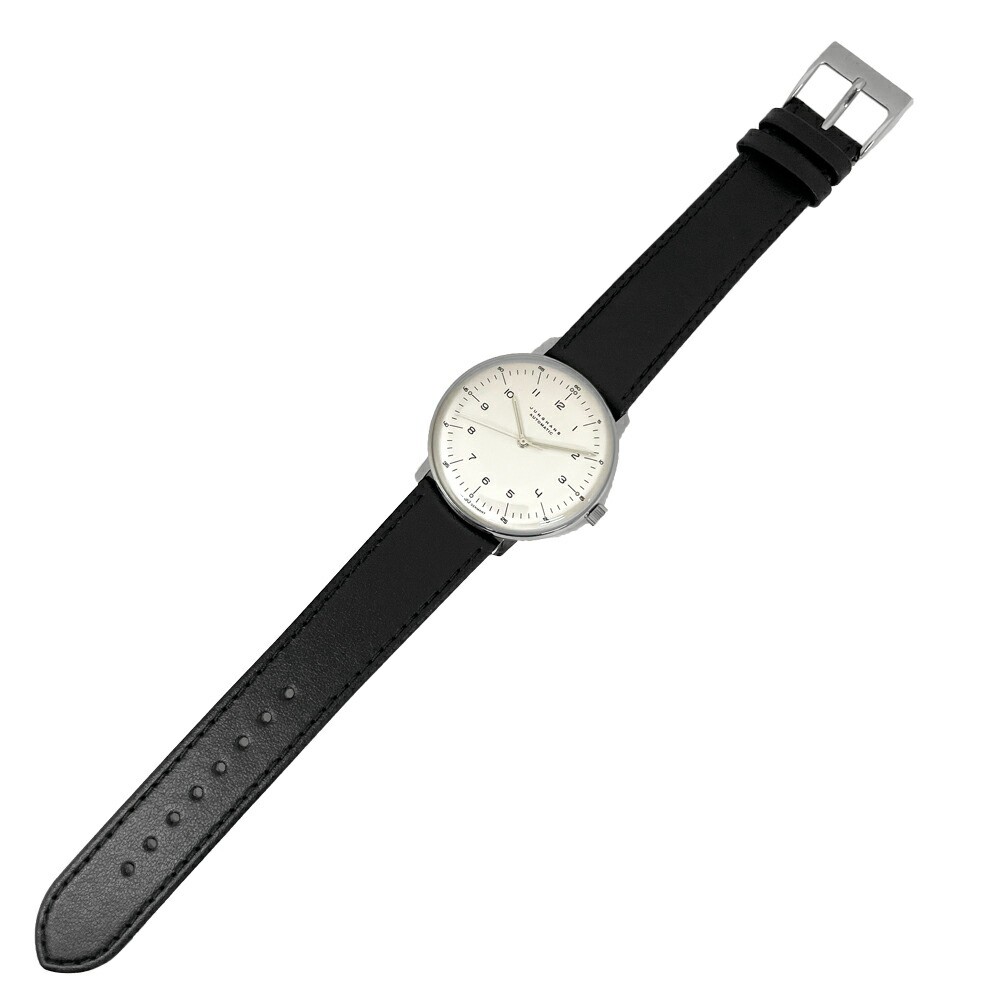 Junghans Max Bill 027/3500.02 Automatic 38mm White Dial Black Strap Men’s Watch