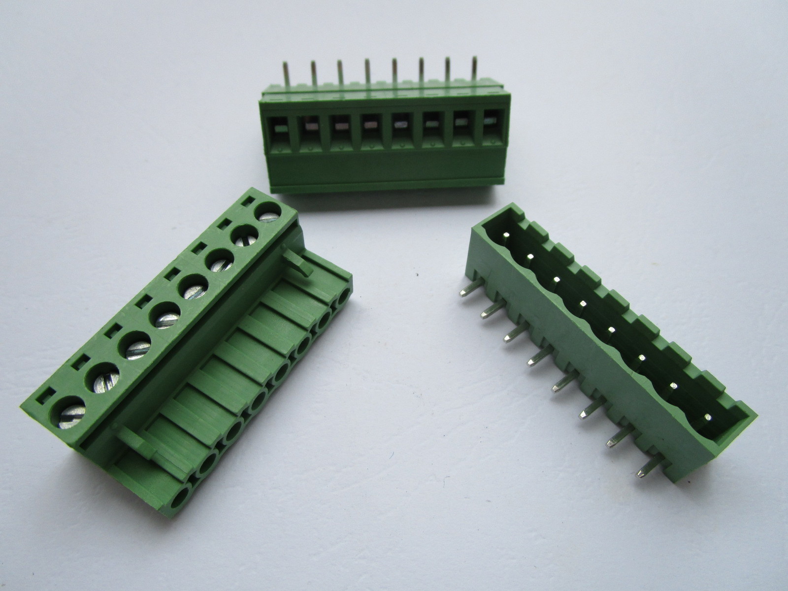 5 pcs Close Angle 8 pin 5.08mm Screw Terminal Block Connector Pluggbale Type New