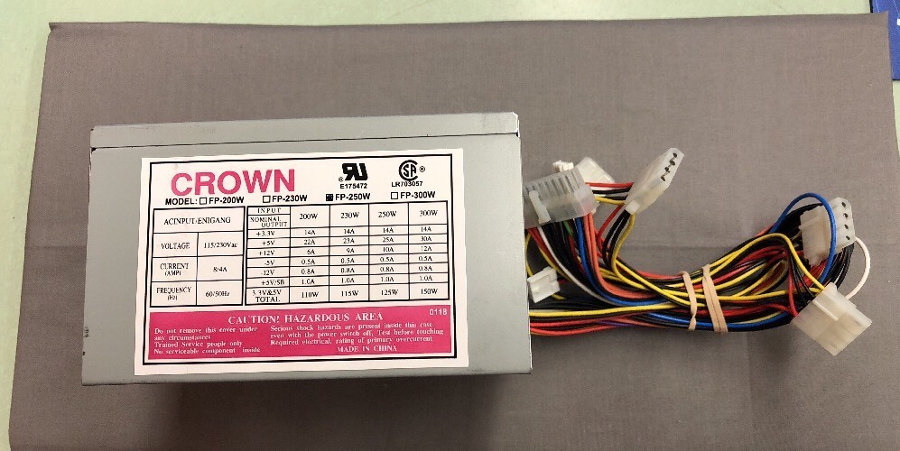 Crown 250W ATX Power Supply FP-250W