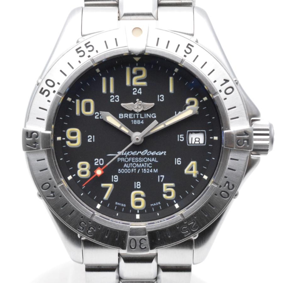 BREITLING Watch A17345 Superocean Professional Black Automatic 42mm Men’s w/Box