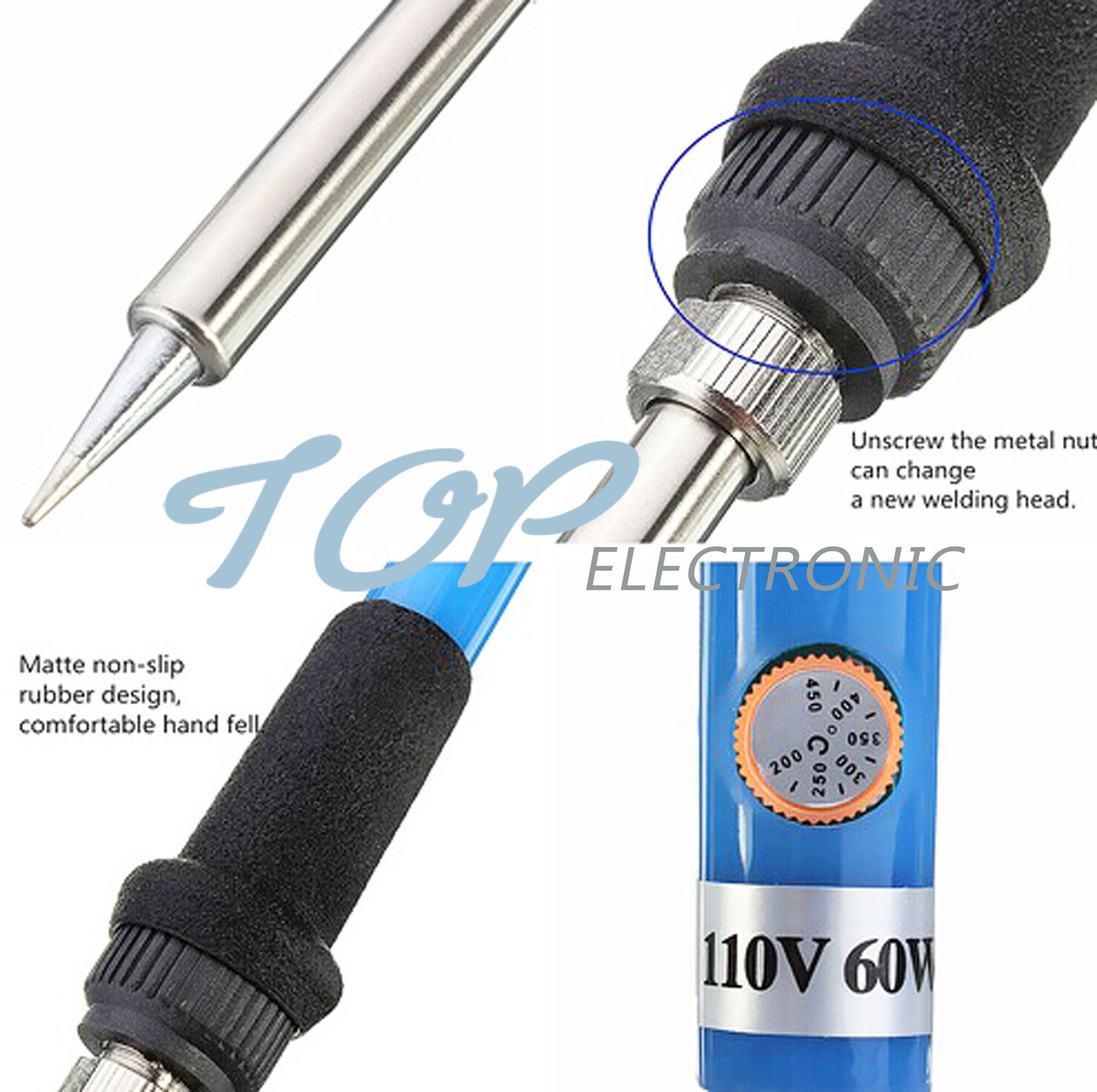 110V 60W Adjustable Temperature Welding Solder Soldering Iron Electric Tool