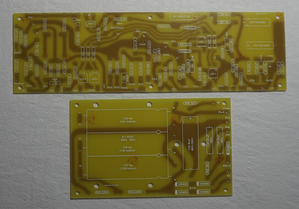 SOLDANO SLO PCB Circuit Board Set (Original SLO): PreAmp & Power: C3 US Seller