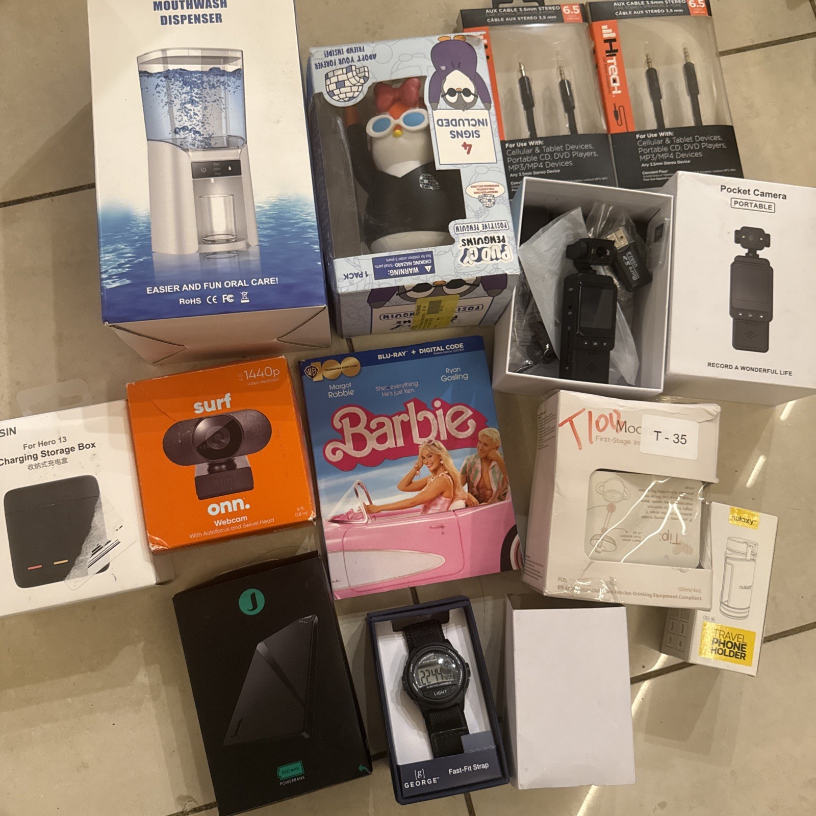 Mystery Loot Electronic Box For Resale 12 Items Total See Description